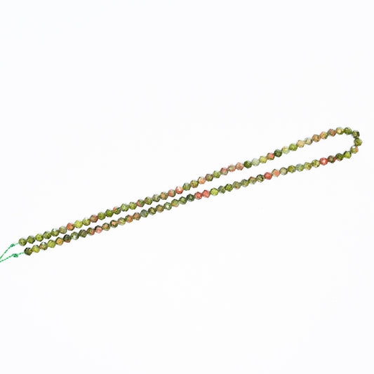 Unakite - 4mm Faceted Natural Gemstone