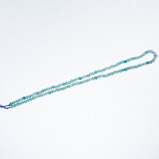 Natural Aquamarine - 4mm Faceted Gemstone beads
