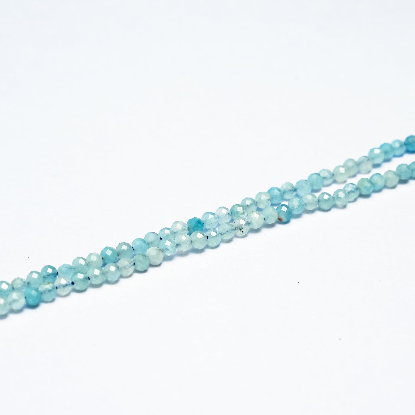 Natural Aquamarine - 4mm Faceted Gemstone beads