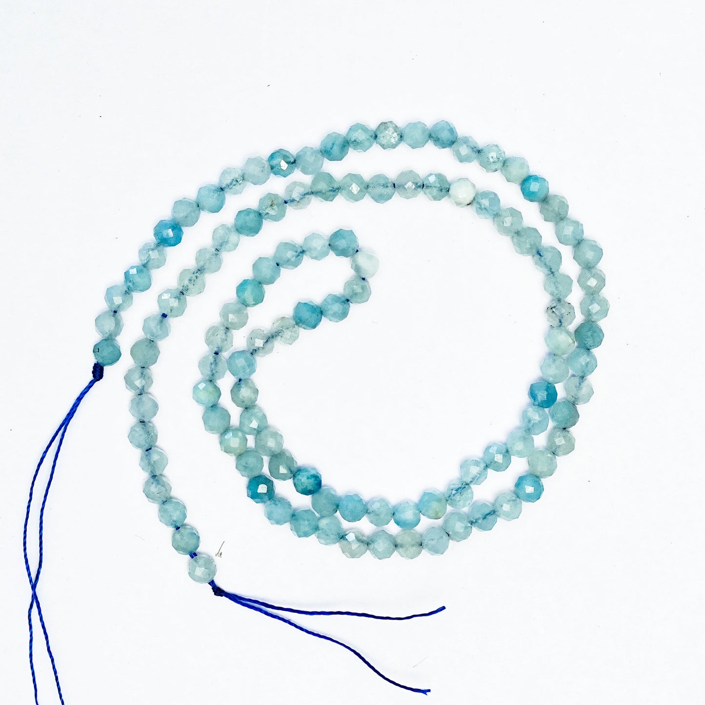 Natural Aquamarine - 4mm Faceted Gemstone beads