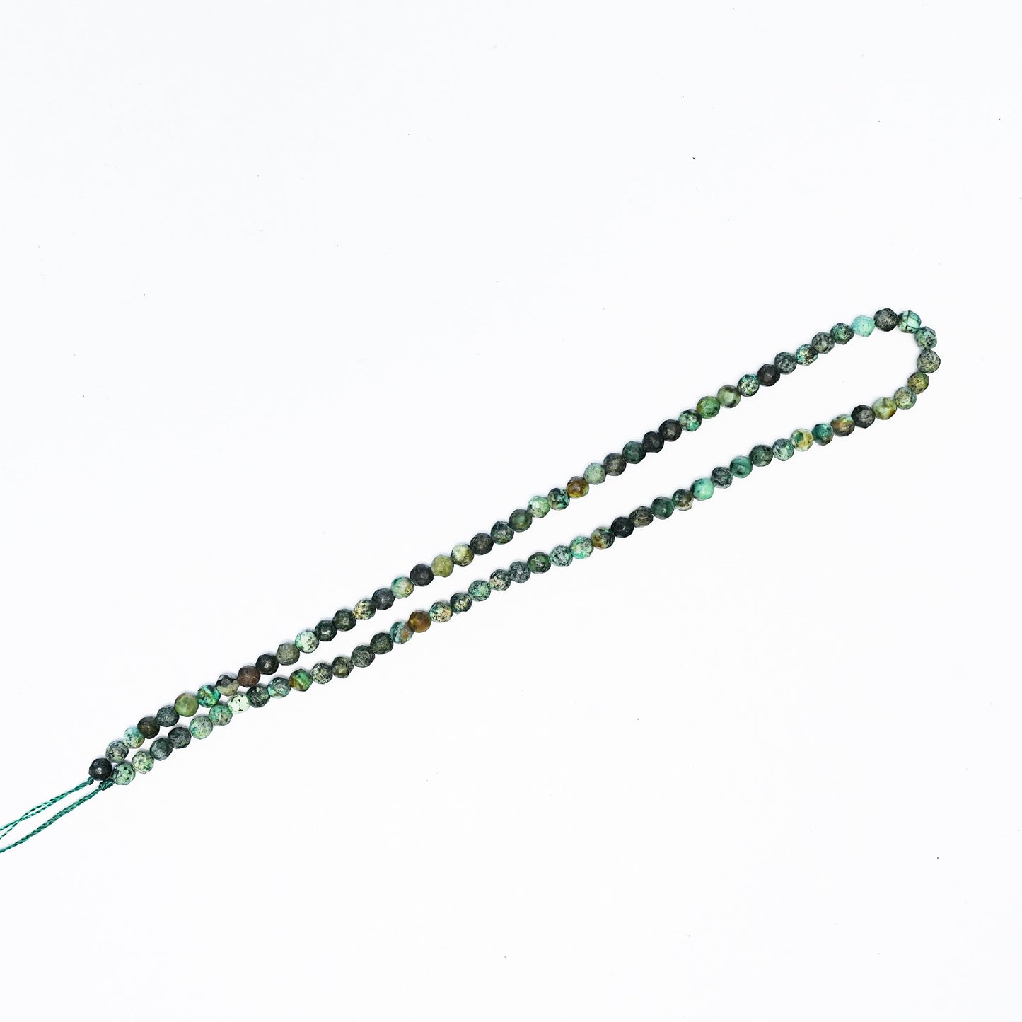 Natural African Turquoise - 4mm Faceted Gemstone strand- Grade AAA