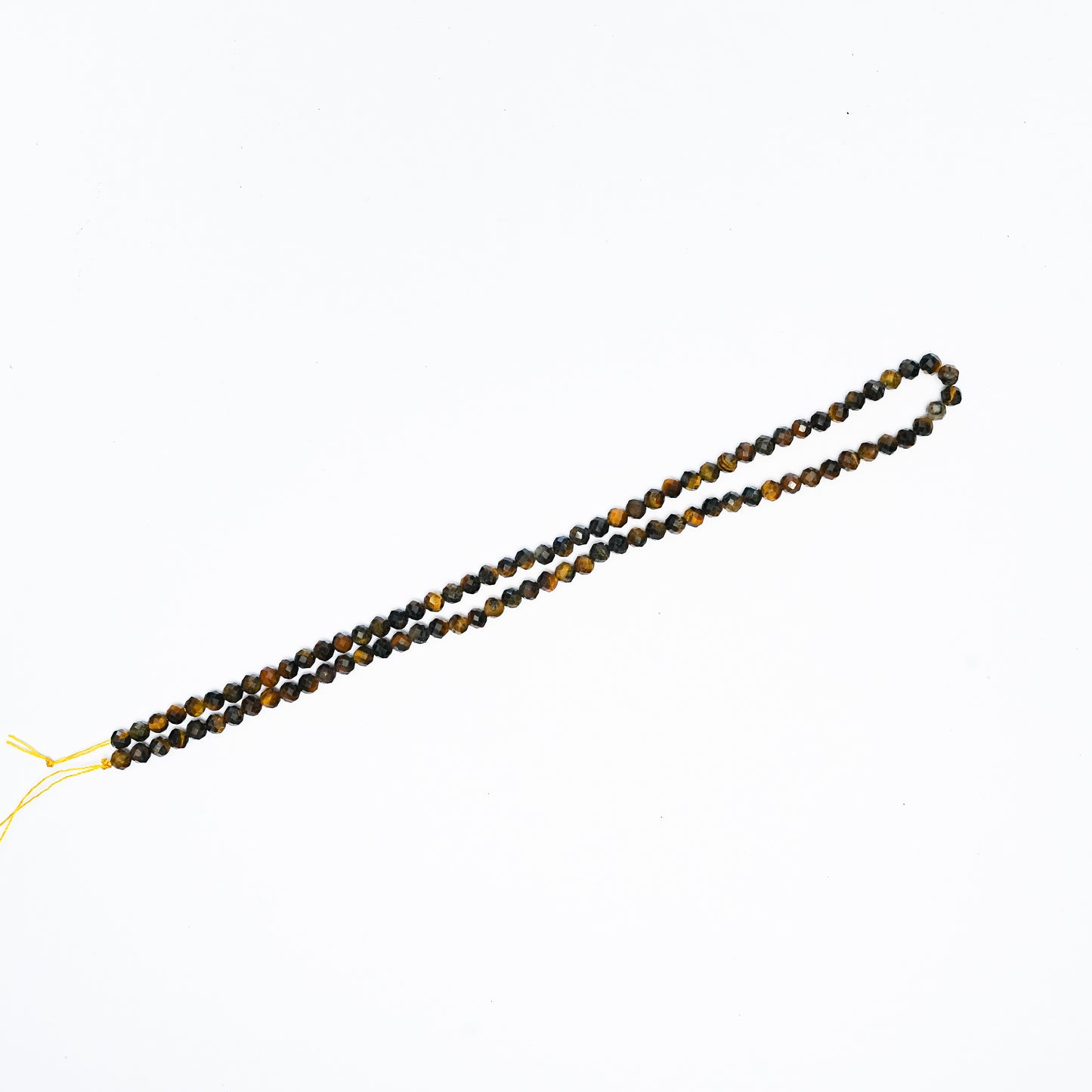 Natural Tigers eye - 4mm Faceted Gemstone strand- Grade AAA