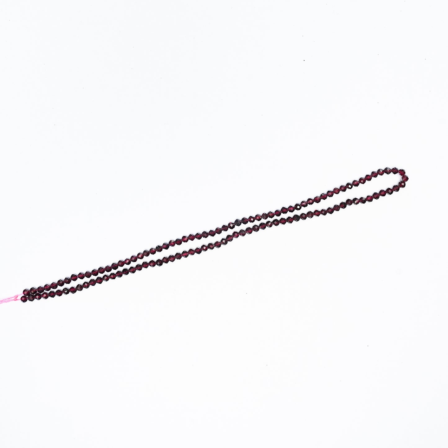 Natural Garnet - 4mm Faceted Gemstone strand- Grade AAA