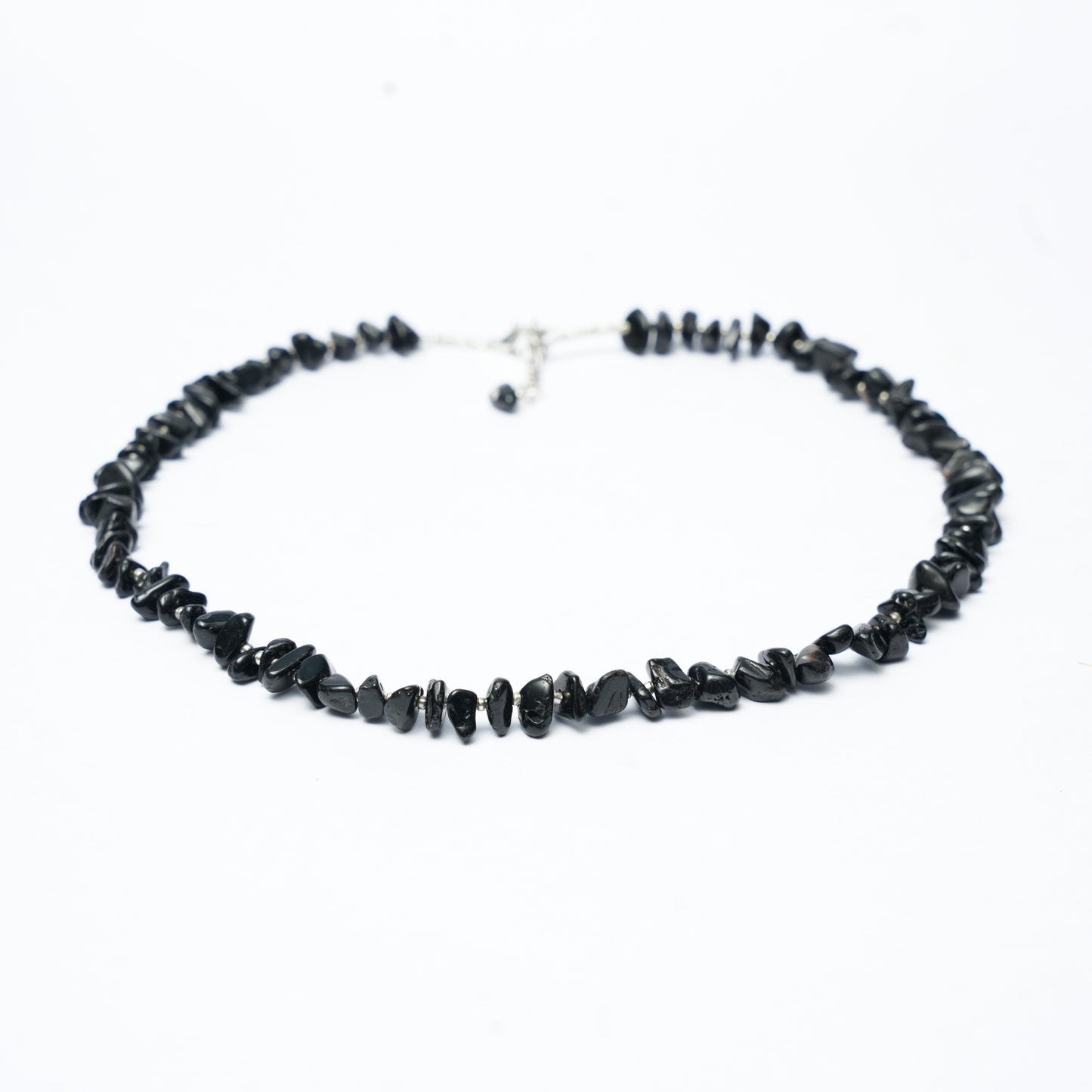 Black Tourmaline Chip bead Necklace - adjustable length