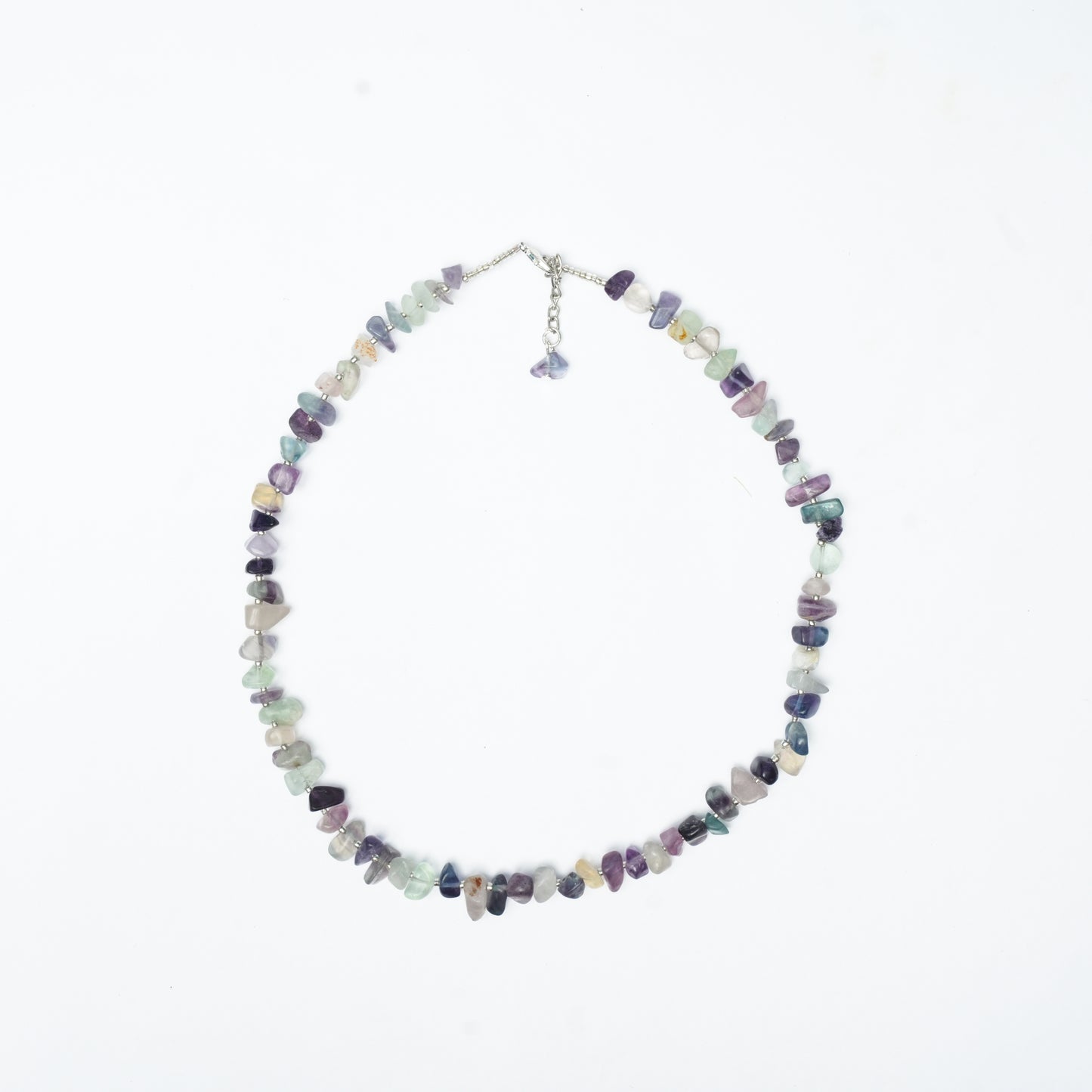 Natural Fluorite Chip bead Necklace - adjustable length
