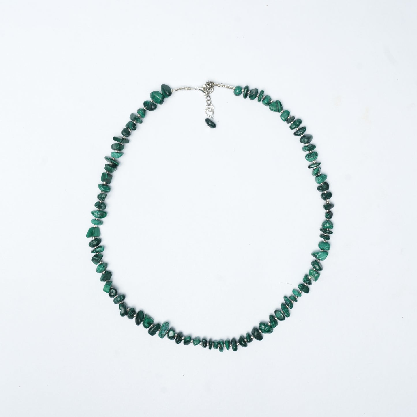 Natural Malachite Chip bead Necklace - adjustable length