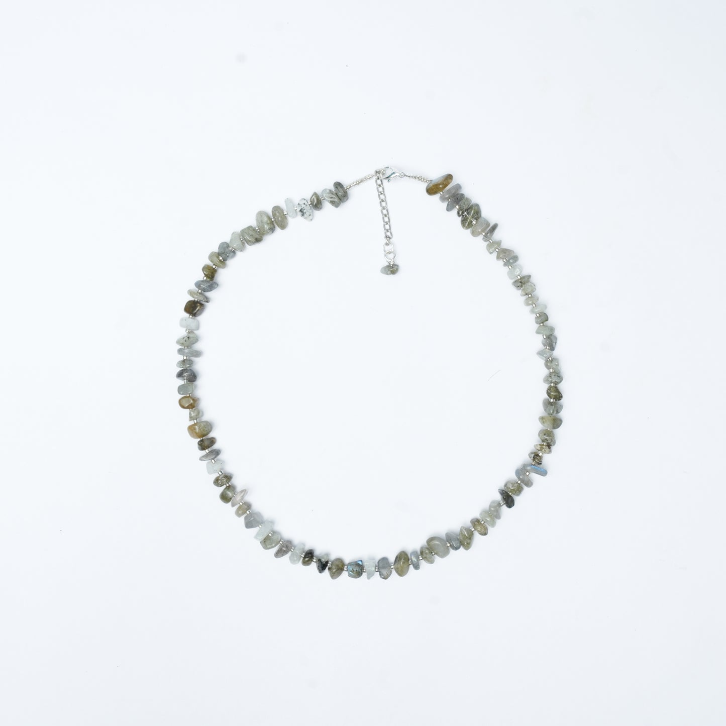 Natural Labradorite Chip bead Necklace - adjustable length
