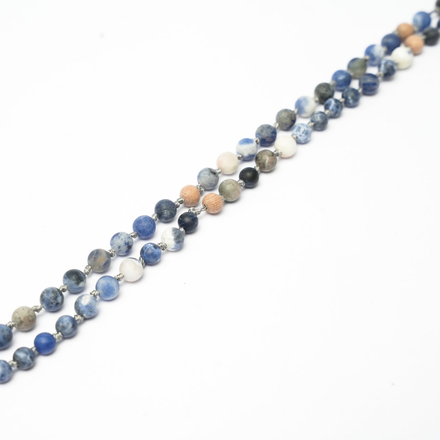 108 Matte Sodalite and Rosewood Diffuser Mala - 6mm beads