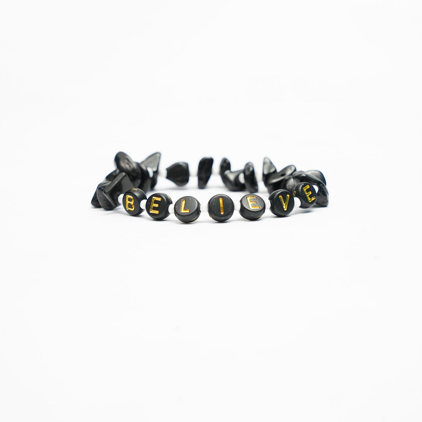 BELIEVE - Black Tourmaline Chip Bracelet