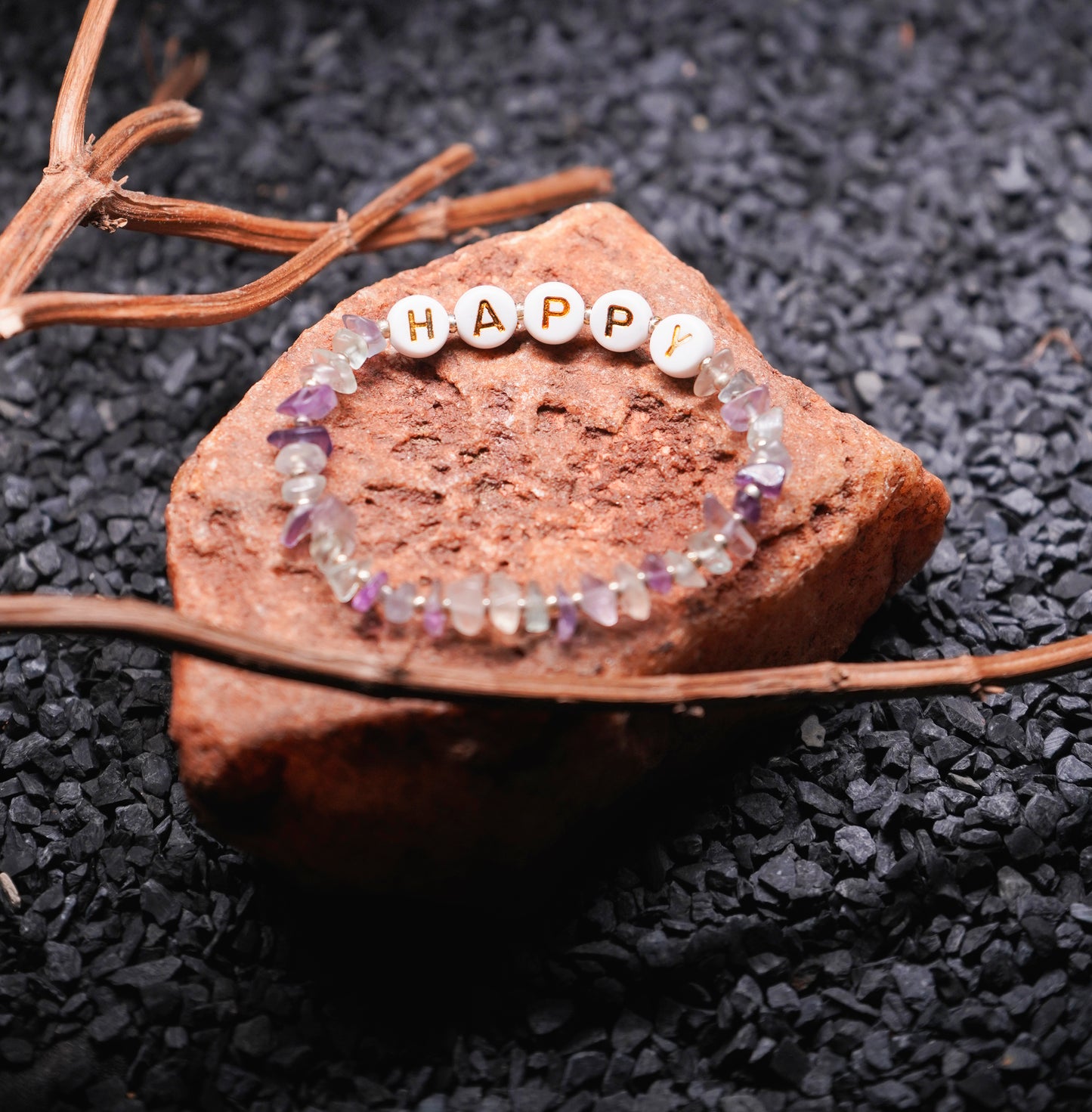 HAPPY - Fluorite Chip Bracelet