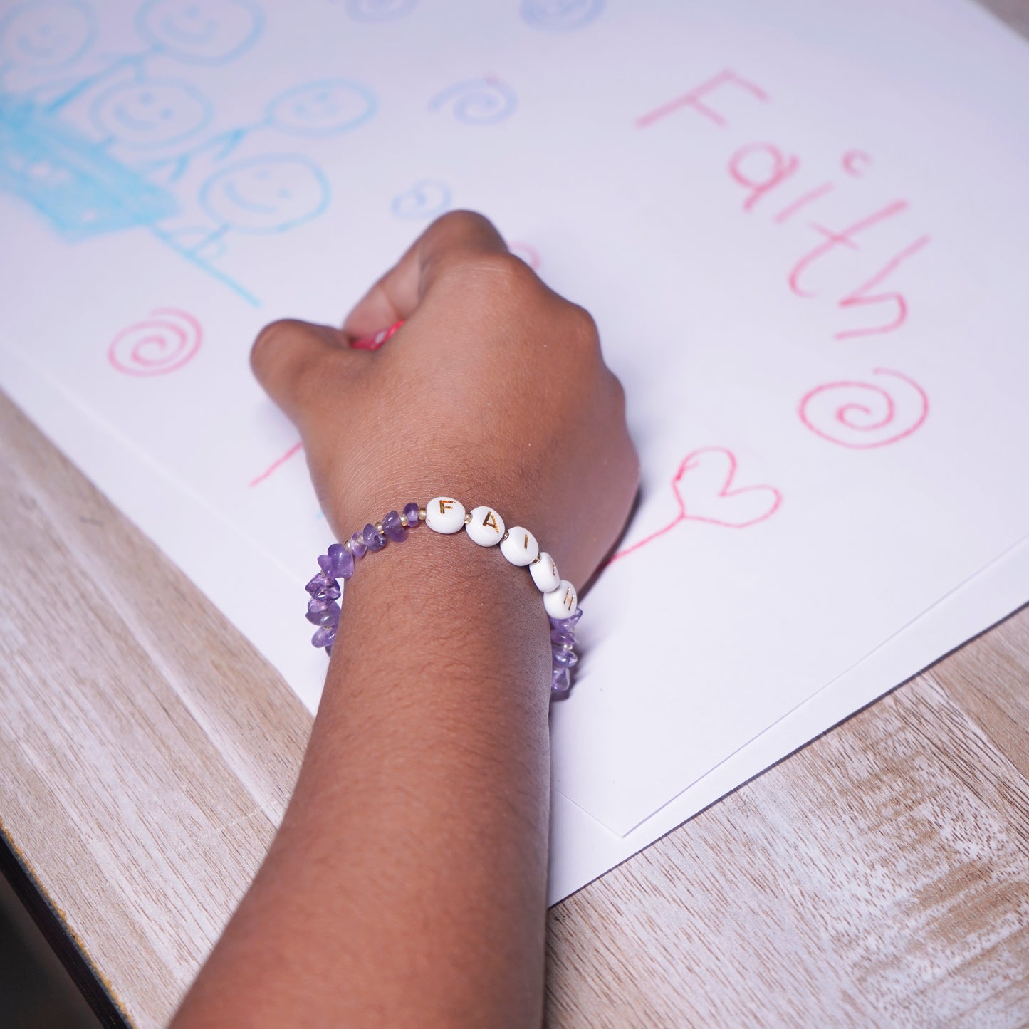 FAITH - Amethyst Chip Bracelet