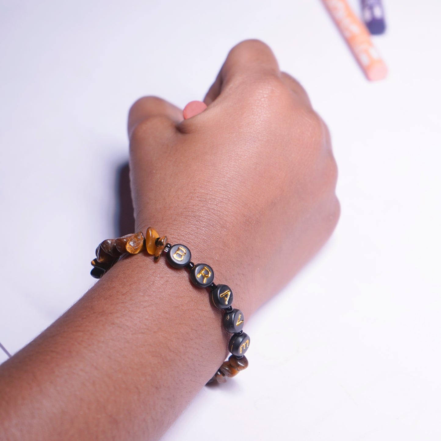 BRAVE - Tiger's Eye Chip Bracelet