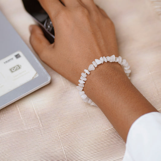 Moonstone Chip Bracelet