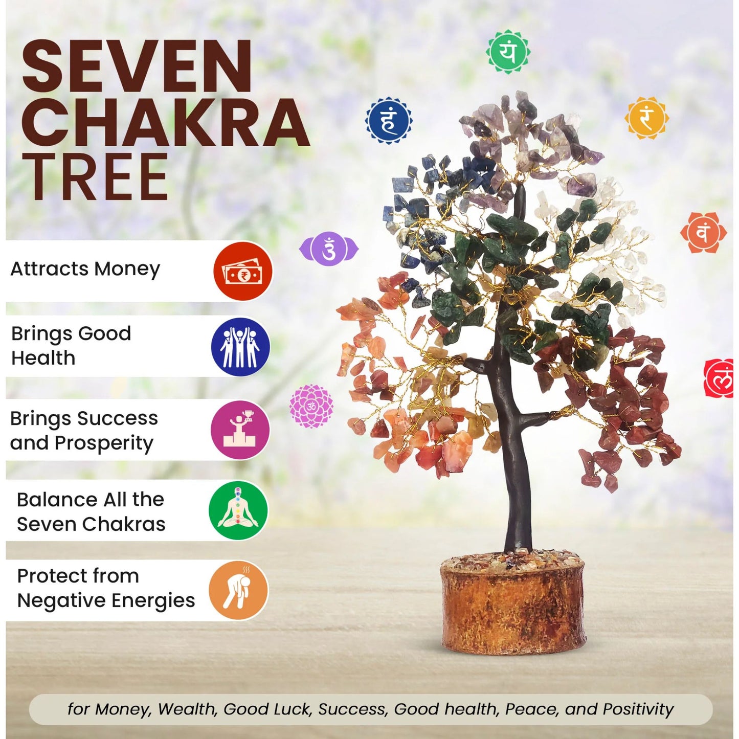 7 chakra healing crystal Tree