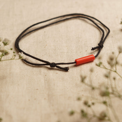 Coral - Crystal Bar Anklet - Adjustable