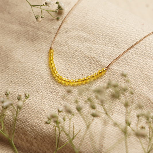 Dainty Citrine and Sterling silver Necklace - November Birthstone