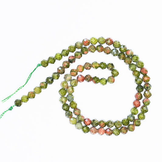 Unakite - 4mm Faceted Natural Gemstone