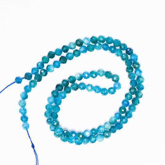 Blue Apatite - 4mm Faceted Natural Gemstone
