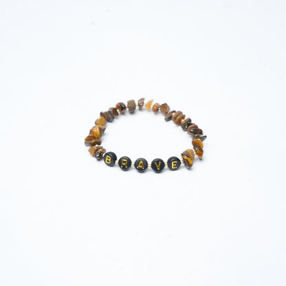 BRAVE - Tiger's Eye Chip Bracelet