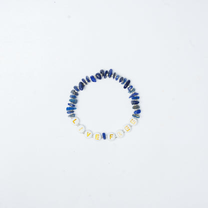 LIVE FREE - Lapis Lazuli Chip Bracelet