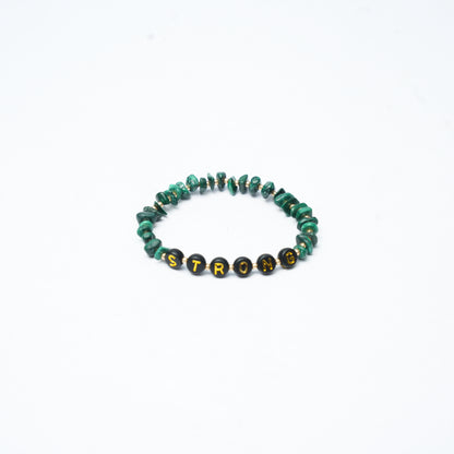 STRONG - Malachite Chip Bracelet
