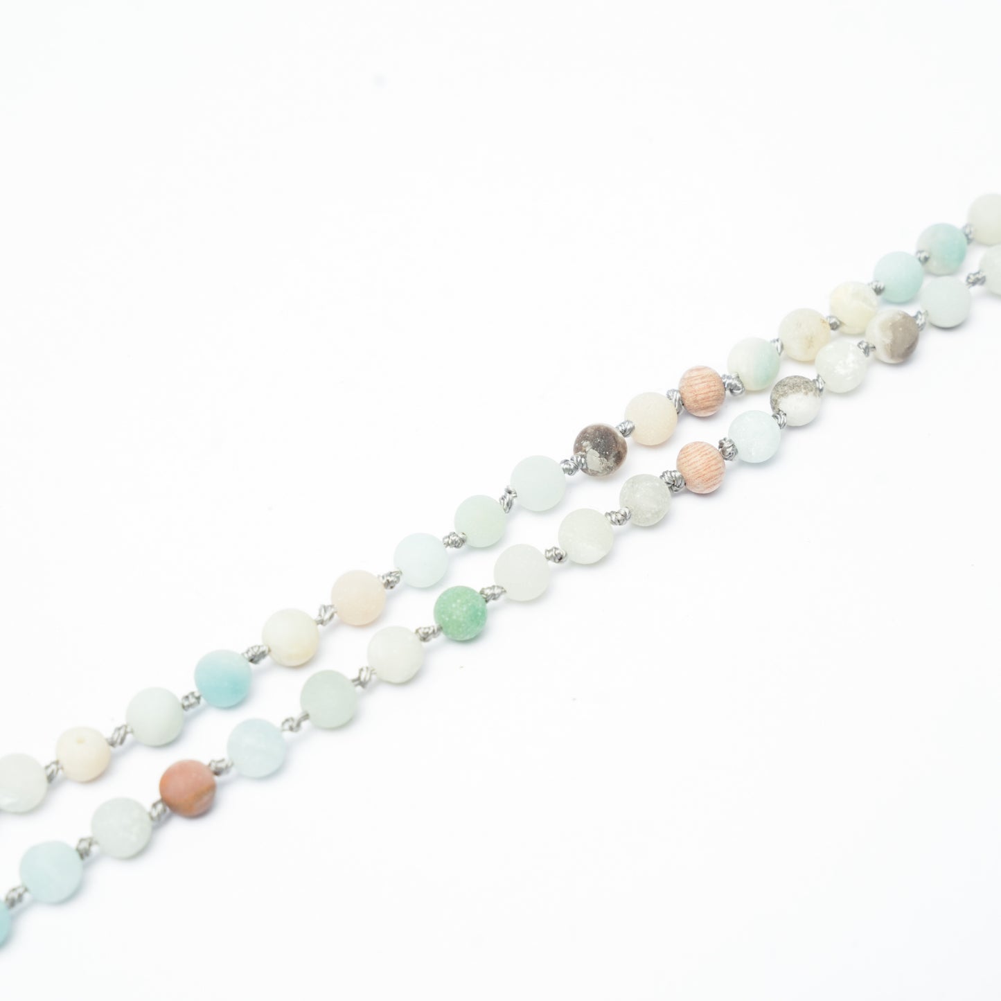 108 Matte Amazonite and Rosewood Diffuser Mala - 6mm beads