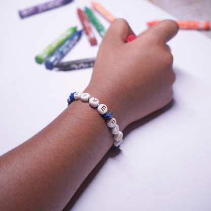 LIVE FREE - Lapis Lazuli Chip Bracelet