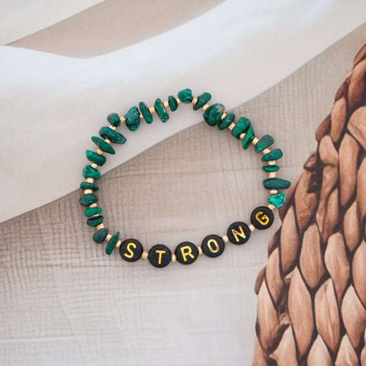 STRONG - Malachite Chip Bracelet