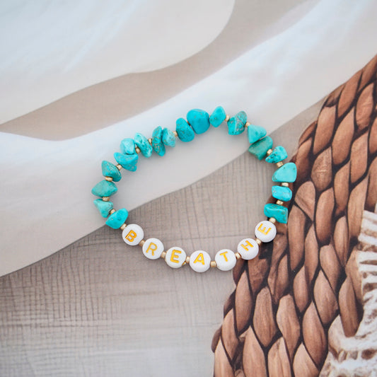 BREATHE - Turquoise Chip Bracelet