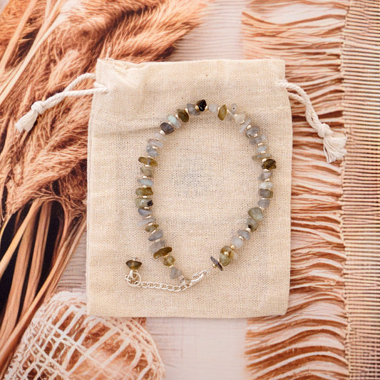 Labradorite Chip Bracelet