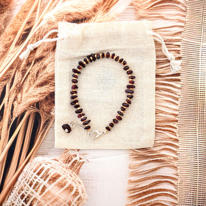 Garnet Chip Bracelet