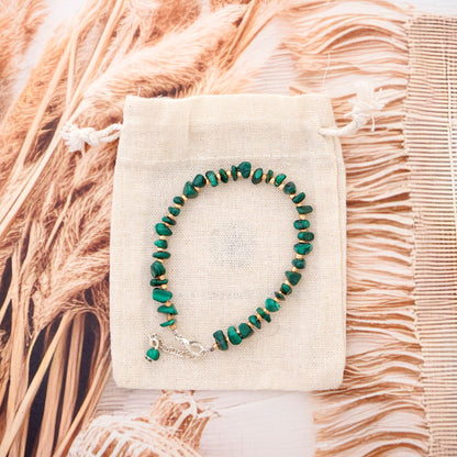 Malachite Chip Bracelet