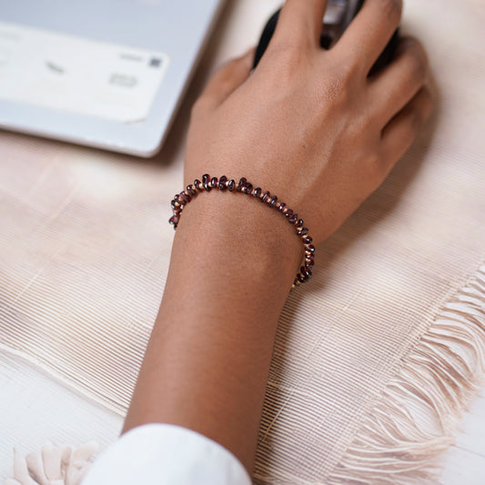 Garnet Chip Bracelet