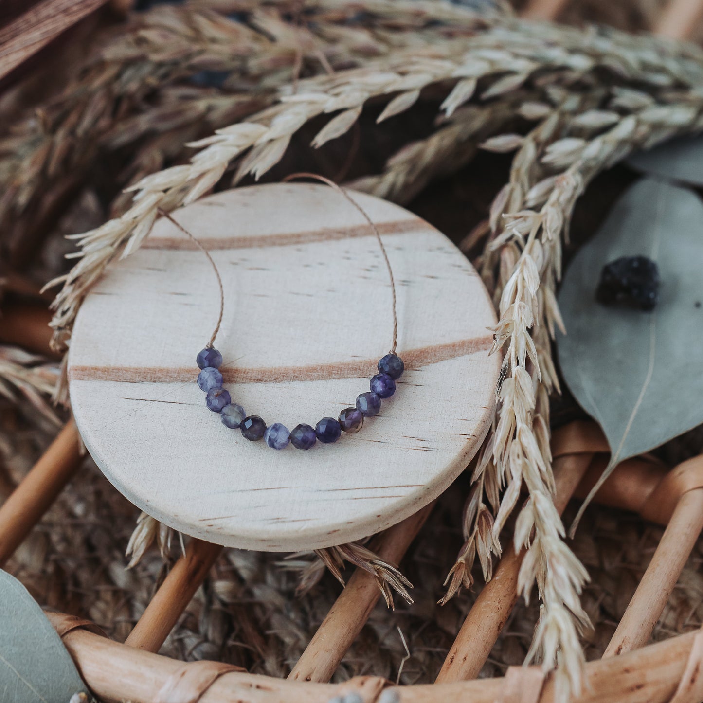 Dainty Amethyst and Sterling silver Necklace - February Birthstone