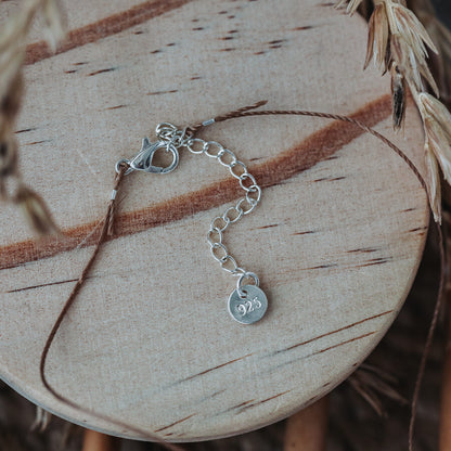 Dainty African Turquoise and Sterling silver Necklace - December Birthstone
