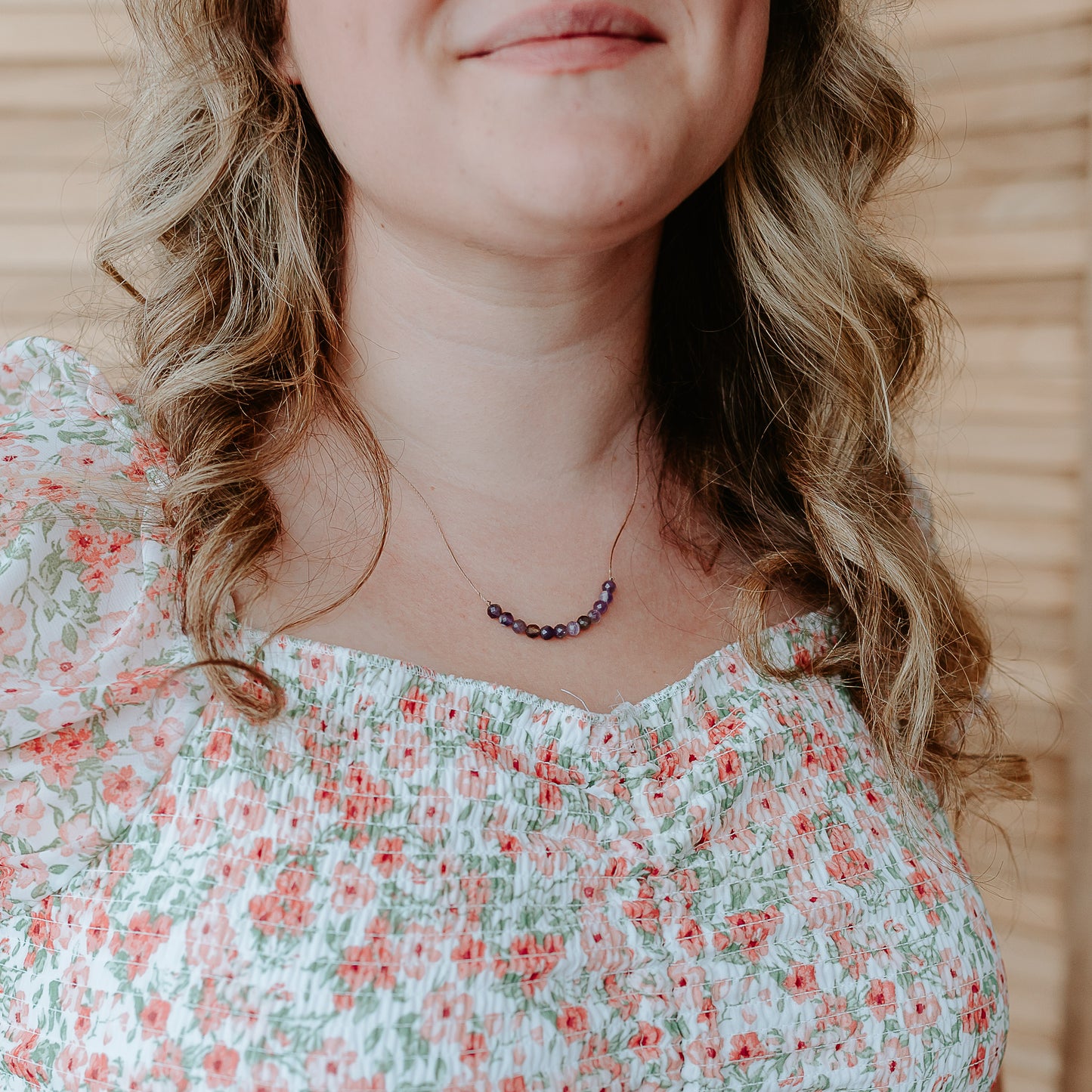 Dainty Amethyst and Sterling silver Necklace - February Birthstone